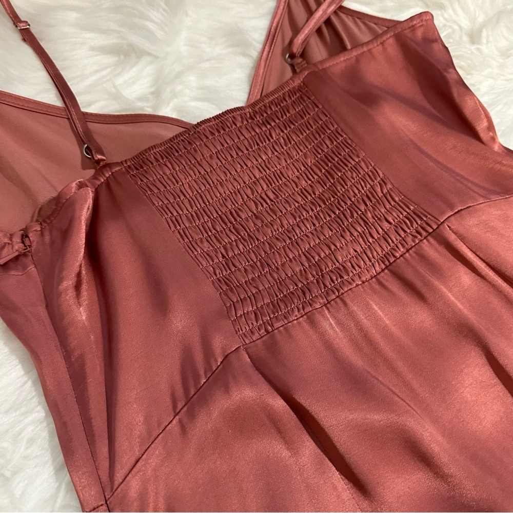NWT Abercrombie & Fitch Button-Up Mini Satin Slip Dress Size Small - Picture 11 of 15